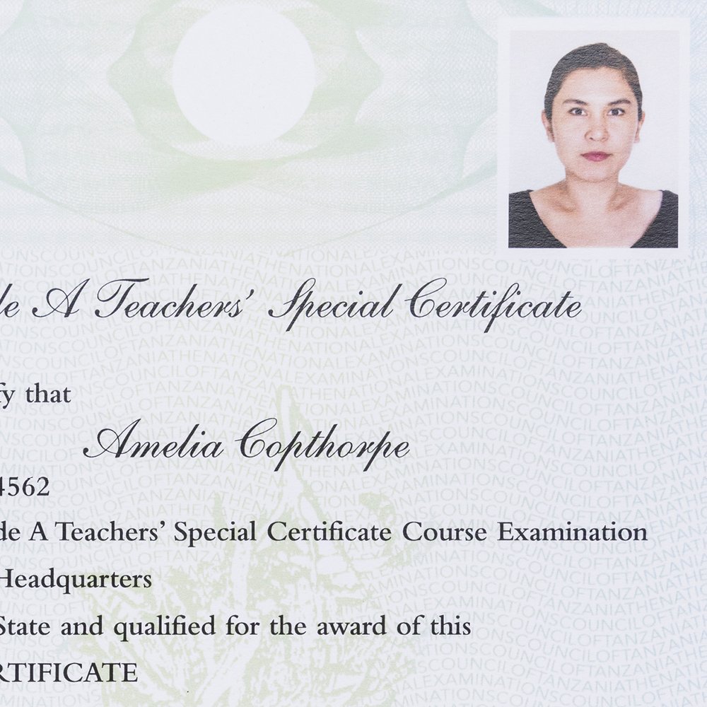 personalised certificate